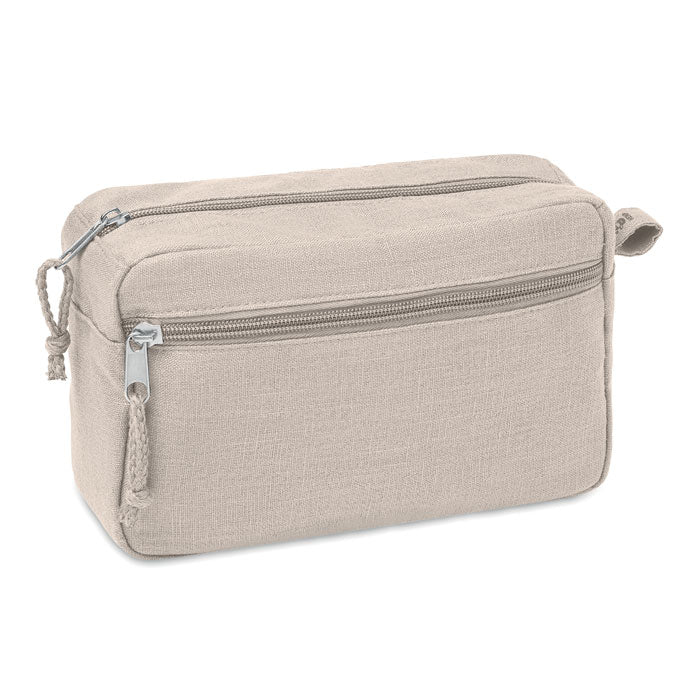 Toilettas van hennep, beige