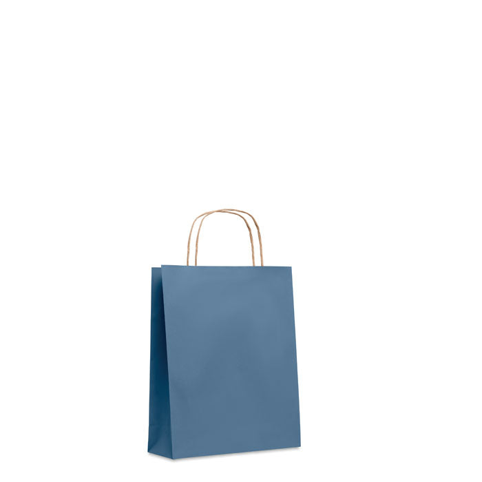 Papieren geschenktas in kleur, blauw