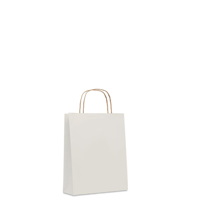 Papieren geschenktas in kleur, wit
