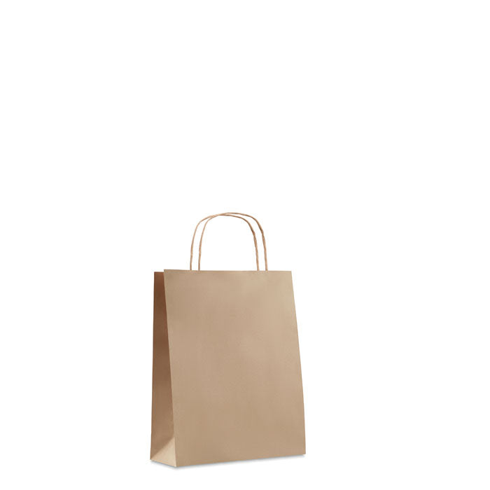 Papieren geschenktas in kleur, beige
