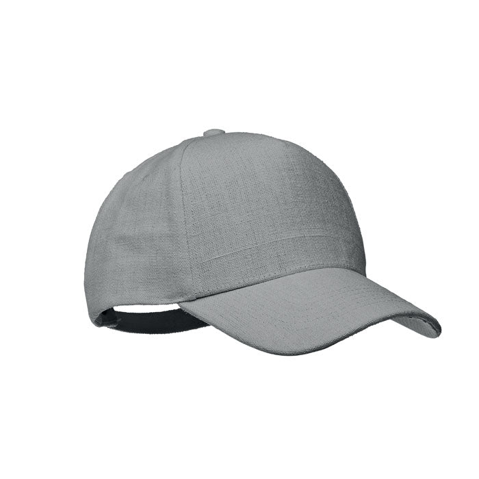Baseballpet van hennepstof, grijs