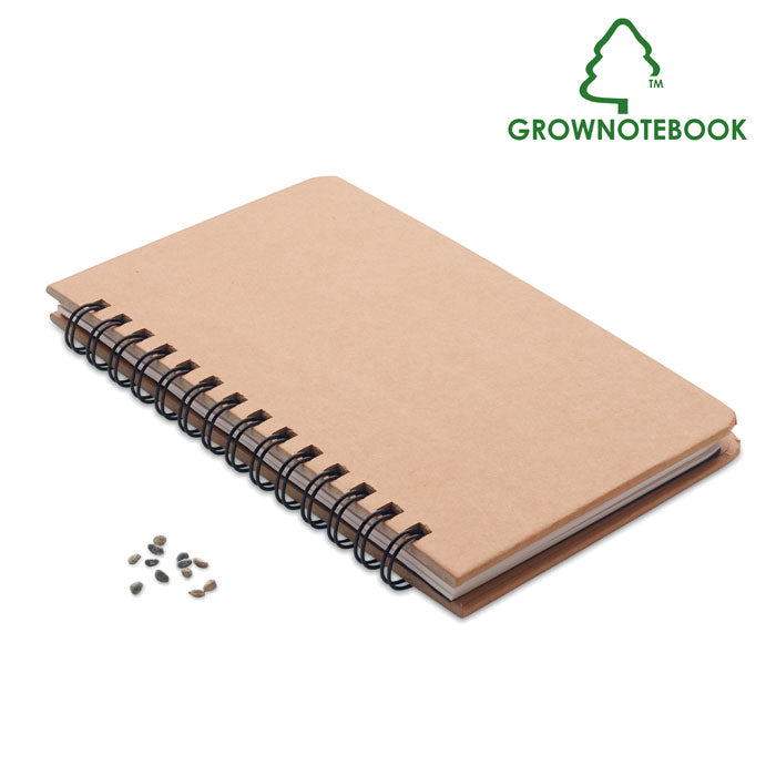 Notitieboek met inplantbare kaft en boomzaadjes, beige