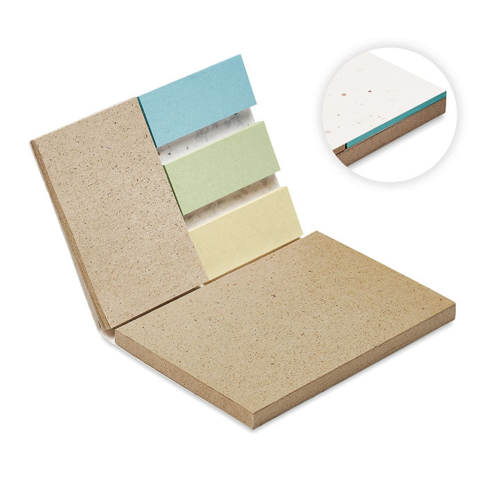Memoblok met inplantbare kaft, extra dik, wit