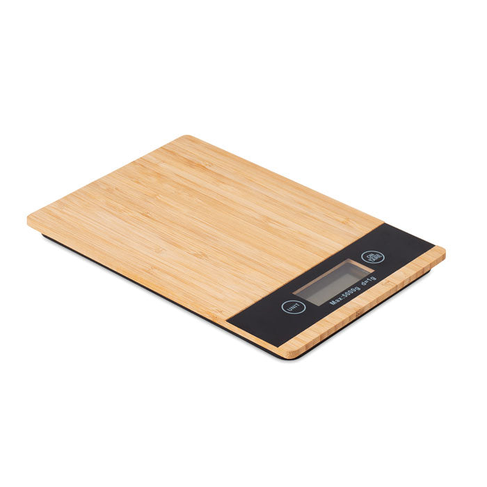 Digitale keukenweegschaal van bamboe, hout