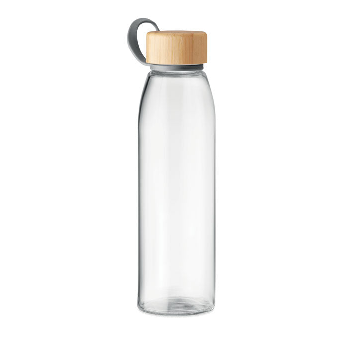 Glazen drinkfles met TPU-beschermhoes, 500 ml, transparant