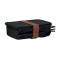 Lunchbox met bestek, zwart