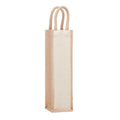 Wijngeschenktas van jute voor 1 fles, beige