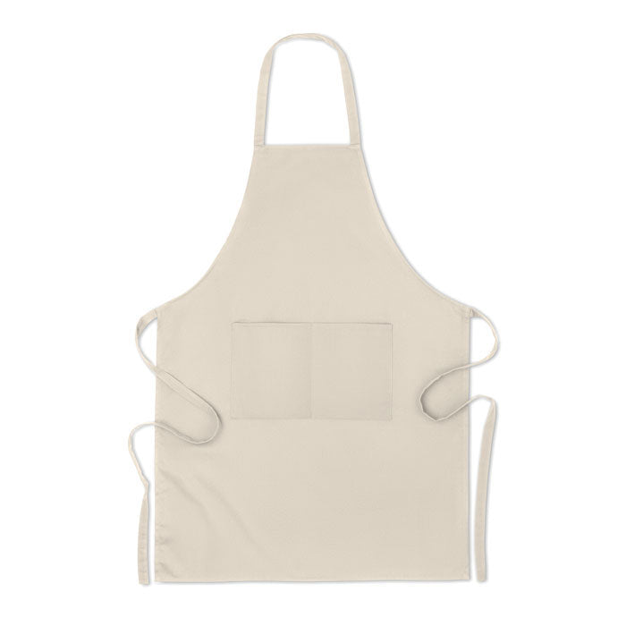 Keukenschort van biologisch katoen, lichter model, beige