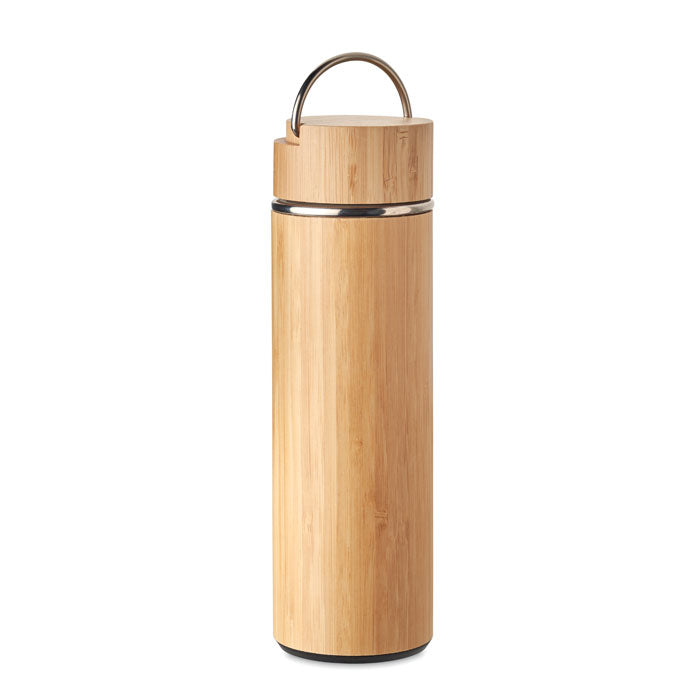 Thermosfles met theefilter, 400 ml, hout