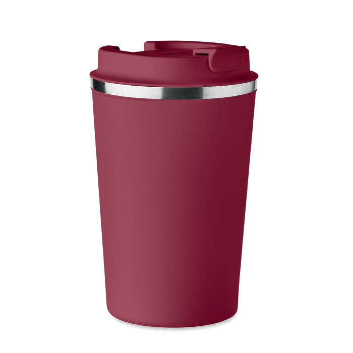 Dubbelwandige drinkbeker, 350 ml, bordeaux