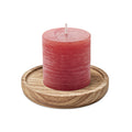 Geurkaars op houten voet, vanille, rood