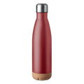 Thermosfles met kurkdetail, 500 ml, bordeaux