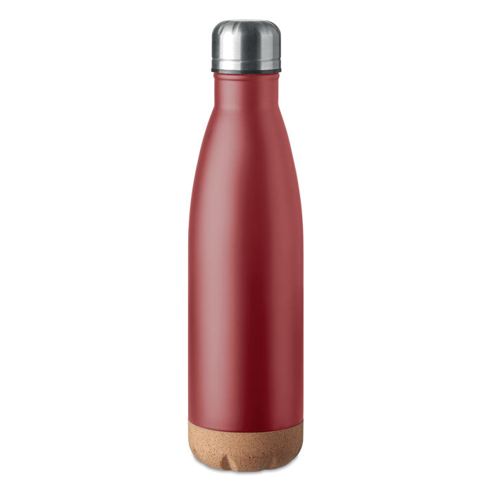 Thermosfles met kurkdetail, 500 ml, bordeaux