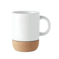 Keramische mok met kurkdetail, 300 ml, wit