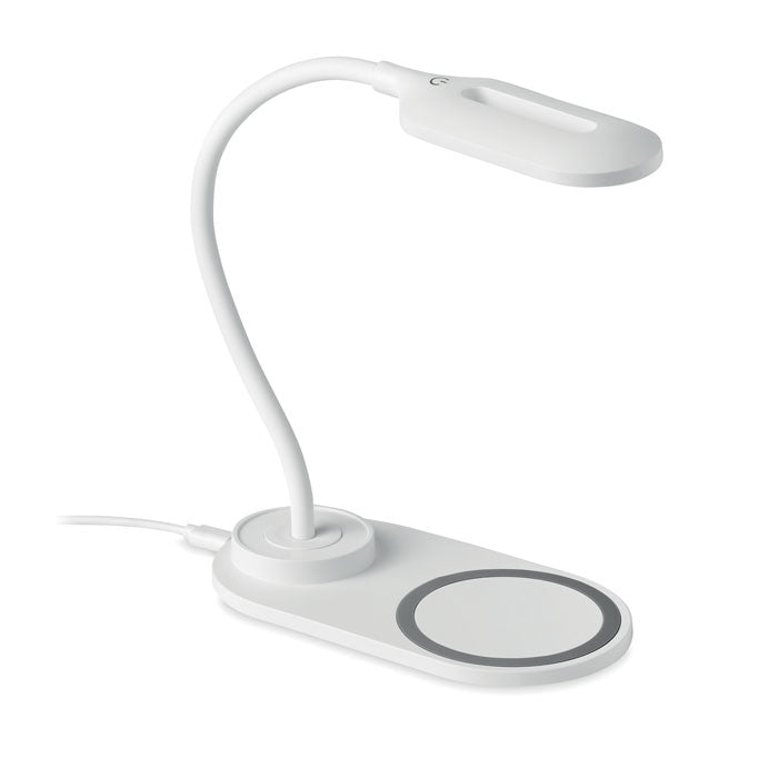 Bureaulamp met 10W draadloze oplader, wit