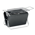 Draagbare barbecue van roestvrij staal, zwart