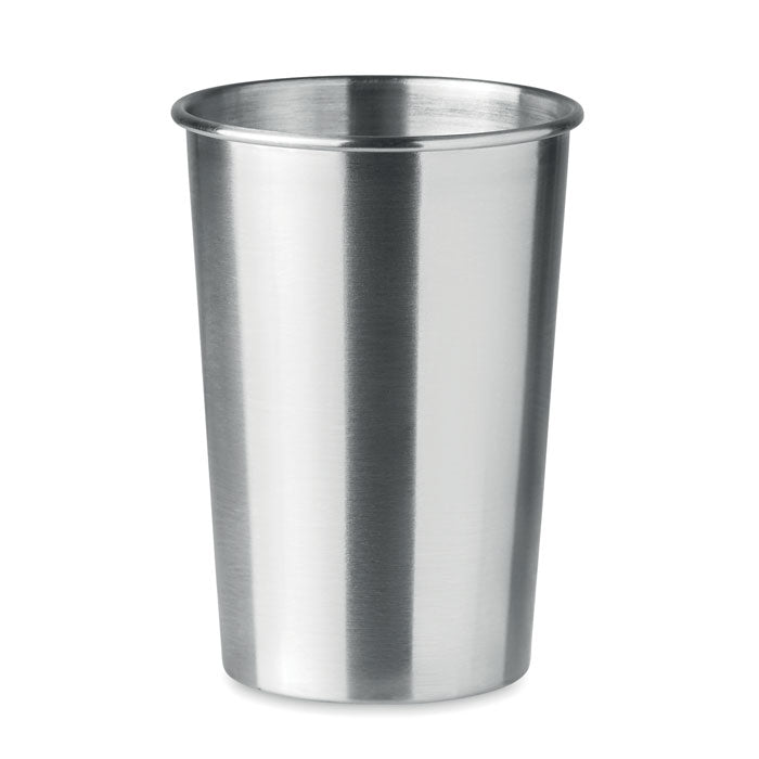 Drinkbeker van roestvrij staal, 350 ml, mat zilver