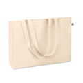 Boodschappen- en strandtas van gerecycled canvas, beige