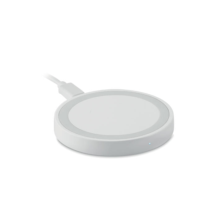 Draadloze oplader, verlicht tijdens het laden, wit