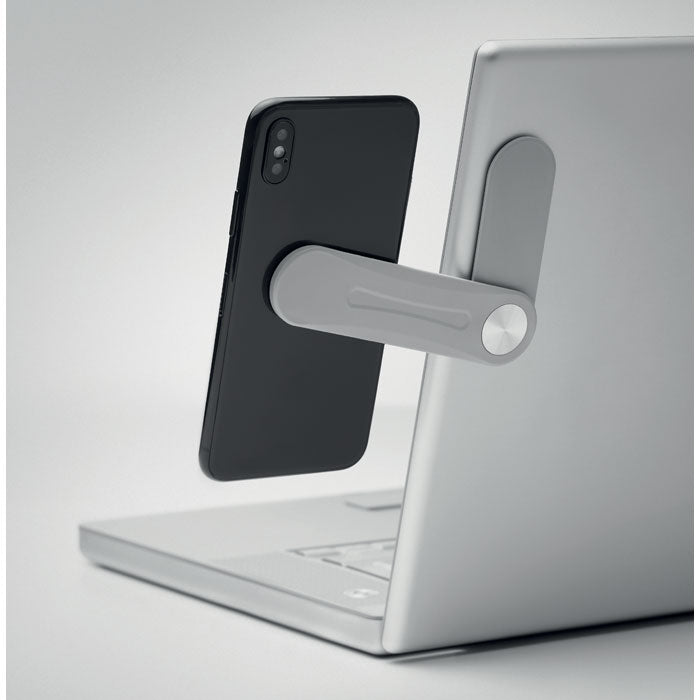Magnetische telefoonhouder voor op laptop, grijs