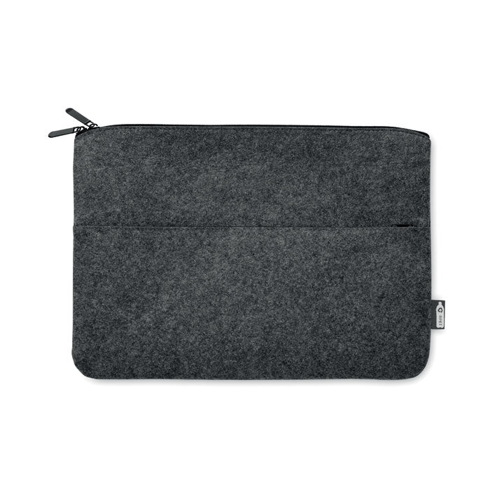 Laptoptas van gerecycled vilt, voor 14'' laptop, steengrijs