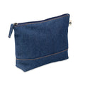 Toilettas van gerecycled denimkatoen, blauw