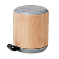 Draadloze speaker met bamboe behuizing en draaglus, hout