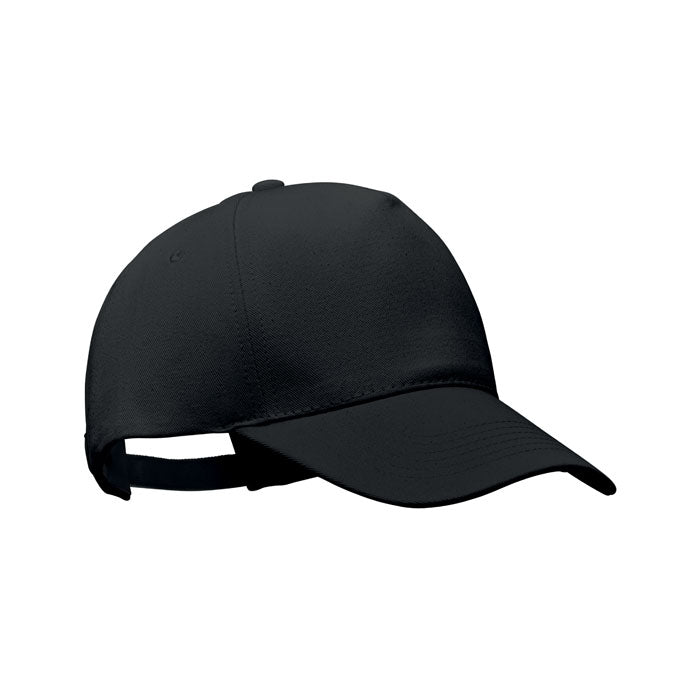Baseballpet van organisch katoen, zwart