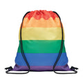 Trekkoordrugzak in regenboogdesign, multicolour