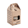 Honing met houten honinglepel in geschenkdoosje, hout
