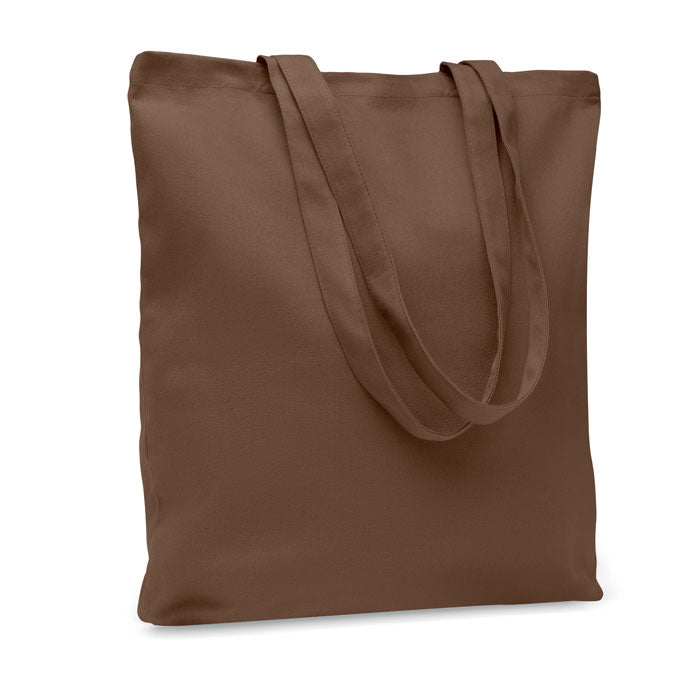 Canvas boodschappentas met gekleurde hengsels, aarde