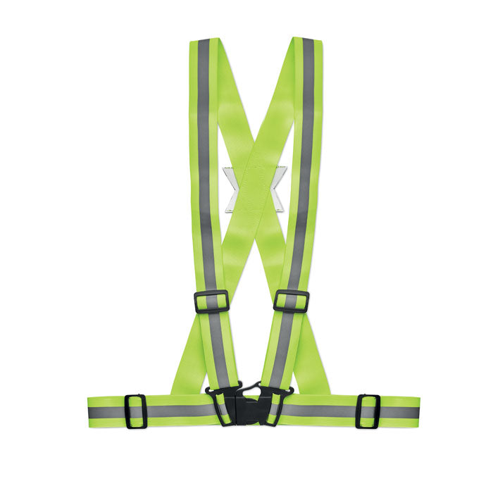 Reflecterende draagriem rondom, neon groen