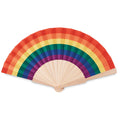 Opvouwbare handwaaier met regenboogpatroon, multicolour