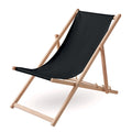 Opvouwbare strandstoel van hout, zwart