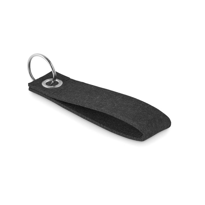 Sleutelhanger van gerecycled vilt, zwart