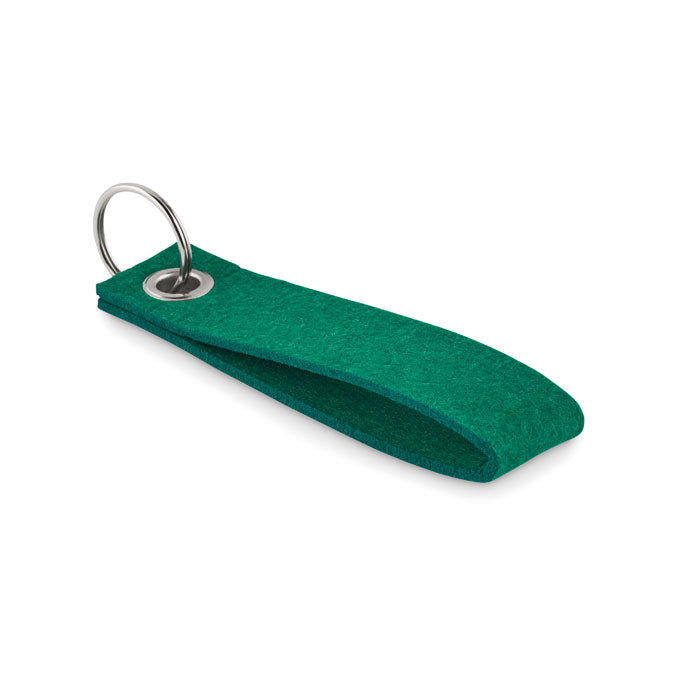 Sleutelhanger van gerecycled vilt, groen