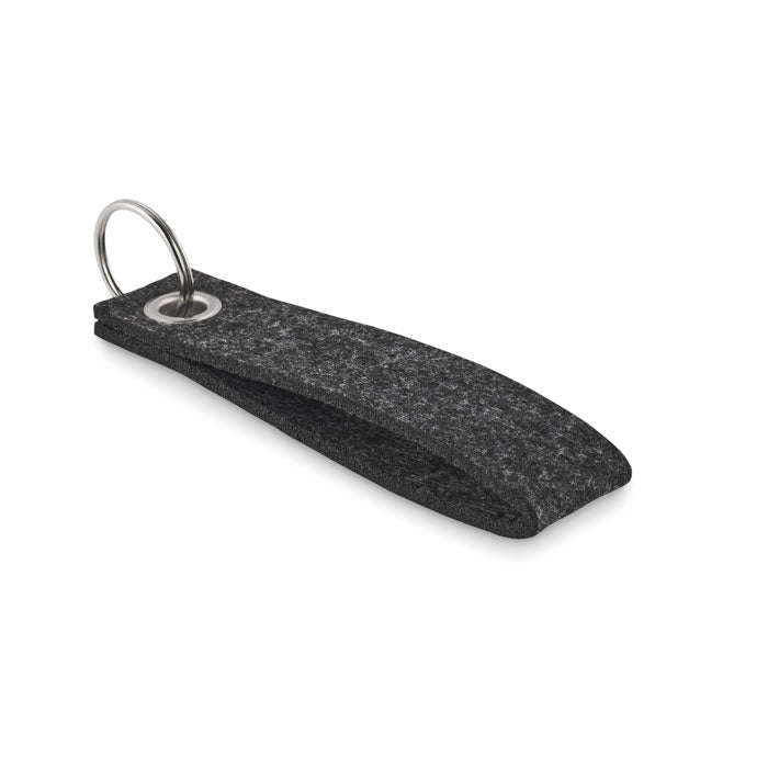 Sleutelhanger van gerecycled vilt, steengrijs