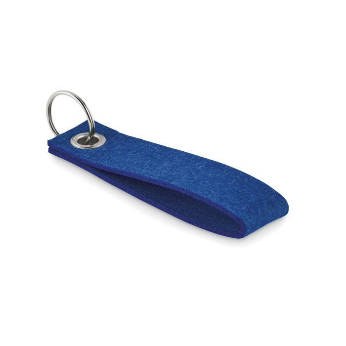 Sleutelhanger van gerecycled vilt, royal blauw