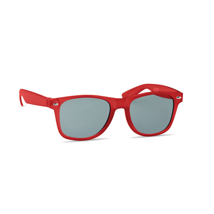 Zonnebril van gerecycled PET, transparant rood