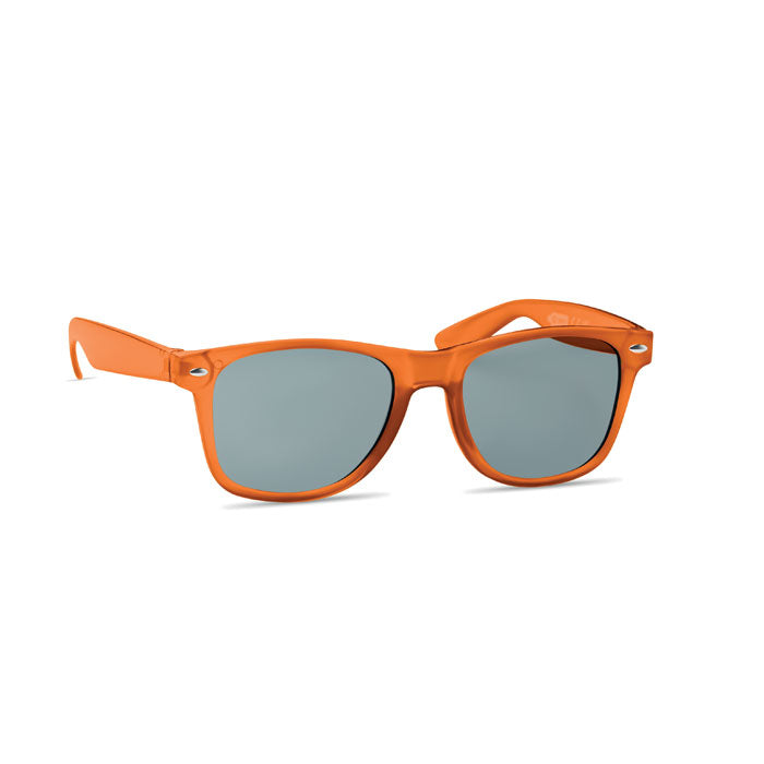 Zonnebril van gerecycled PET, transparant oranje