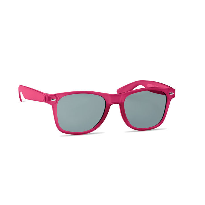 Zonnebril van gerecycled PET, transparant fuchsia