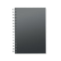 Spiraal notitieboek A5 met kaft van gerecycled polyester, zwart