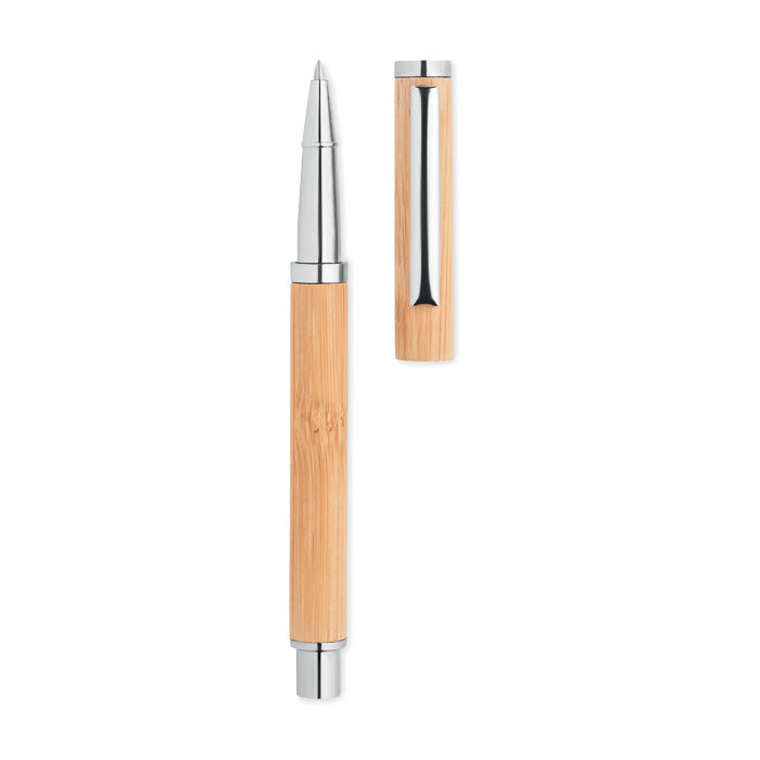 Rollerbalpen van bamboe met RVS details, hout