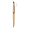 Waterpaspen van bamboe met liniaal en stylus, hout
