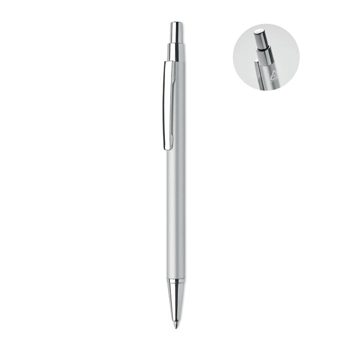 Balpen van gerecycled aluminium, zilver