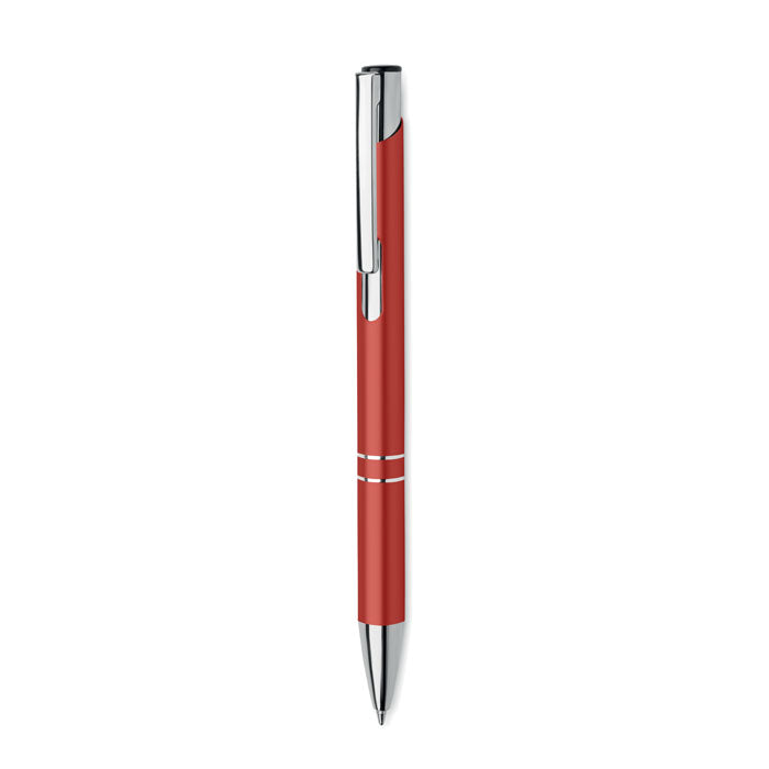 Balpen van gerecycled aluminium, slank model, rood