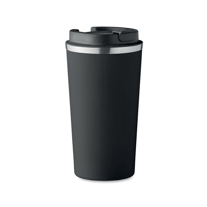 Thermobeker 510 ml van gerecycled staal, zwart