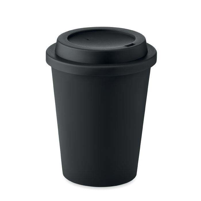 Tumbler 300 ml, dubbelwandig, zwart