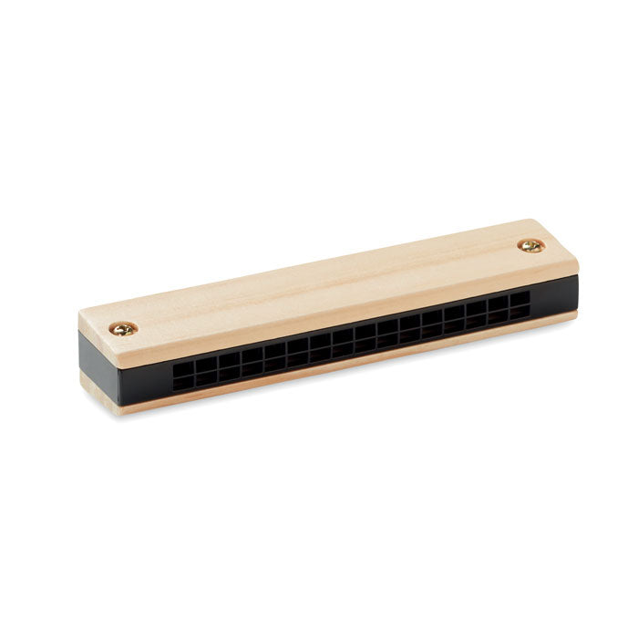 Harmonica met houten afwerking, hout