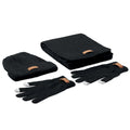 Winterset met muts, sjaal en handschoenen, zwart